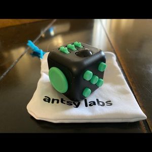 Black and Green Fidget Cube